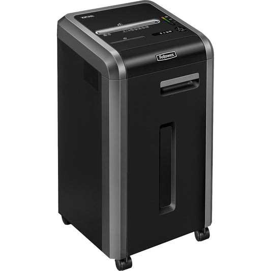 Fellowes® Aktenvernichter Powershred 225Mi P-5 Papier, Heftklammern, Büroklammern, Kreditkarten, CDs/DVDs Partikelschnitt 16 Bl. silber/schwarz