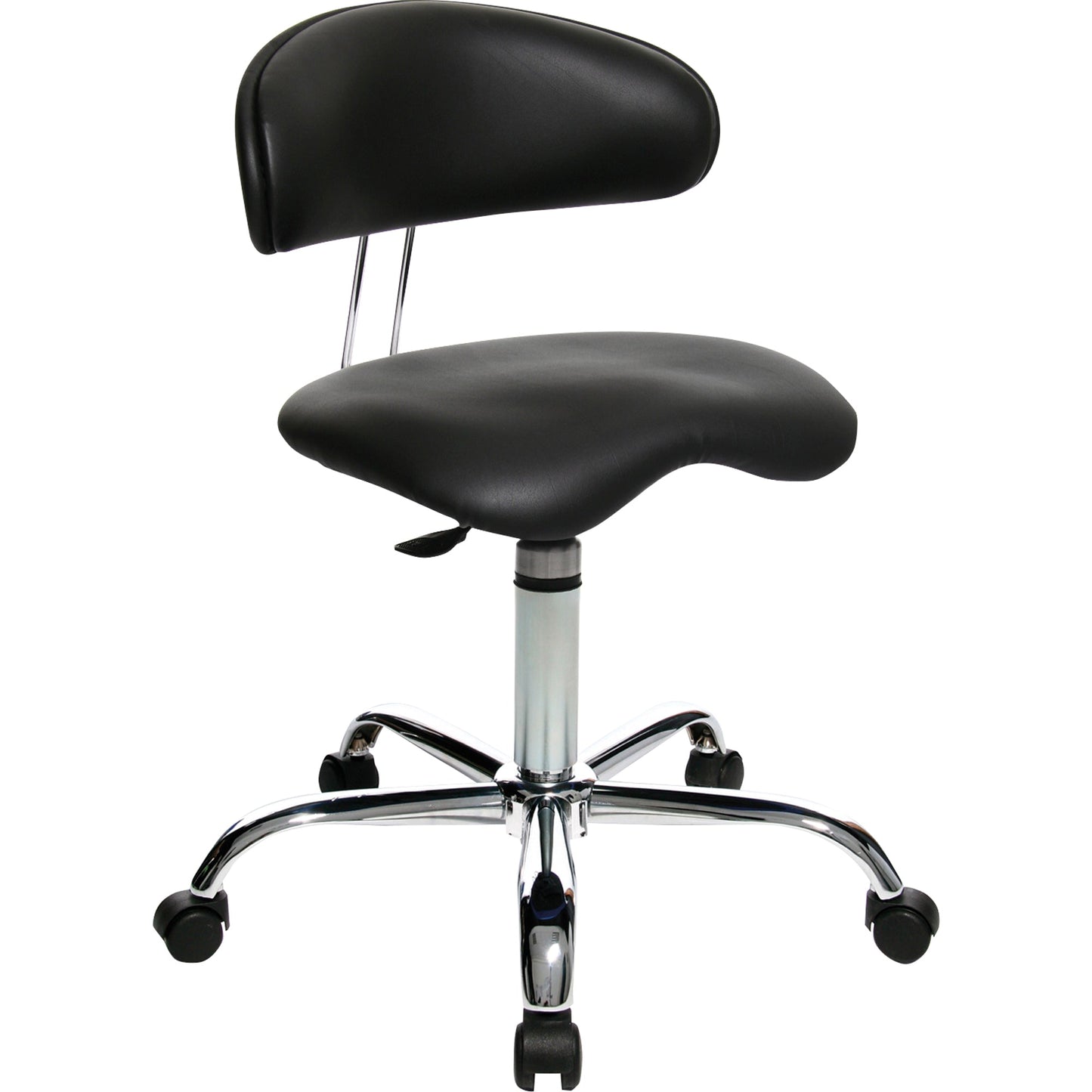 TOPSTAR Arbeitsdrehstuhl SITNESS® 40 43-51cm über Bügel verstellbar Rolle weich gebremst (für Hartboden) Stahl schwarz