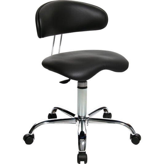 TOPSTAR Arbeitsdrehstuhl SITNESS® 40 43-51cm über Bügel verstellbar Rolle weich gebremst (für Hartboden) Stahl schwarz