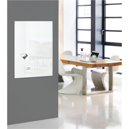 SIGEL Glasboard Artverum 78 x 48 x 1,5 cm (B x H x T) Tafel magnethaftend inkl. 3 extra starke SuperDym-Magnete Sicherheitsglas super-weiß