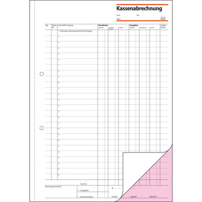 SIGEL Kassenabrechnung KG 425 DIN A4 nicht selbstdurchschreibend 1 Durchschlag 2 x 50 Bl.