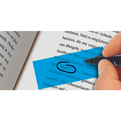SIGEL Haftstreifen Folie 50 x 20 mm (B x H) gelb, orange, violett, blau 40 Bl./Block 4 Block/Pack.