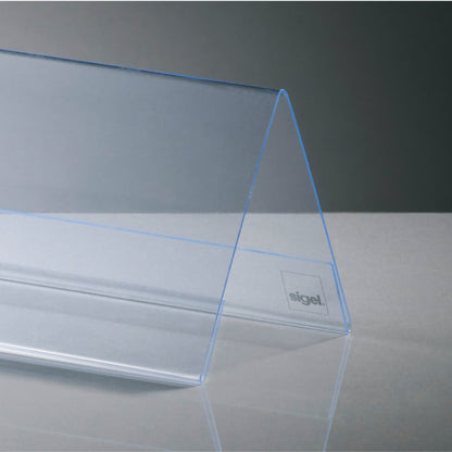 SIGEL Tischaufsteller 9,5 x 4,2 x 4,5 cm (B x H x T) beidseitig verwendbar Hartplastik glasklar 10 St./Pack.