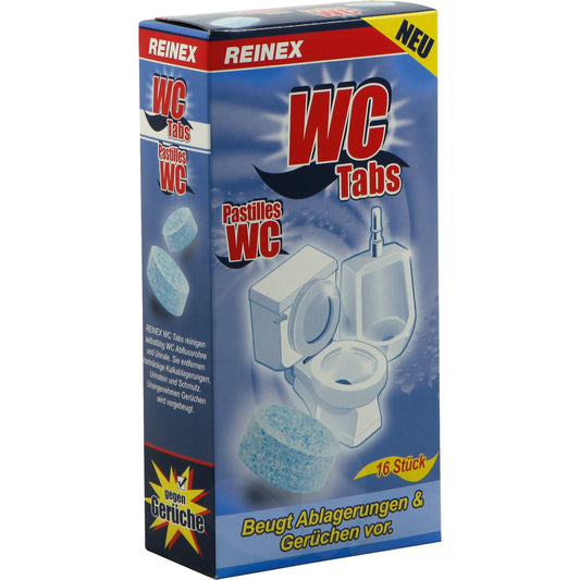 REINEX WC-Reiniger Tabs nicht biologisch abbaubar pH-Wert: 1,6 Karton 16 x 25 g/Pack.