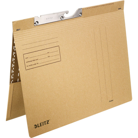Leitz Pendelhefter DIN A4 250g/m² kaufmännische Heftung ohne Organisationsaufdruck Natronkarton, recycelt naturbraun 50 St./Pack.