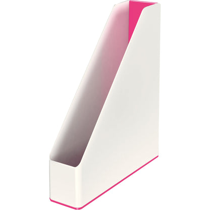 Leitz Stehsammler WOW Duo Colour 7,3 x 31,8 x 27,2 cm (B x H x T) DIN A4 Werkstoff: Polystyrol pink/weiß