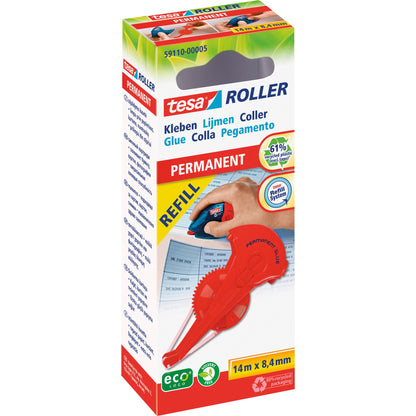 tesa® Nachfüllkassette permanent tesa Kleberoller 59100, 59200 8,4 mm x 14 m (B x L) nicht wieder ablösbar