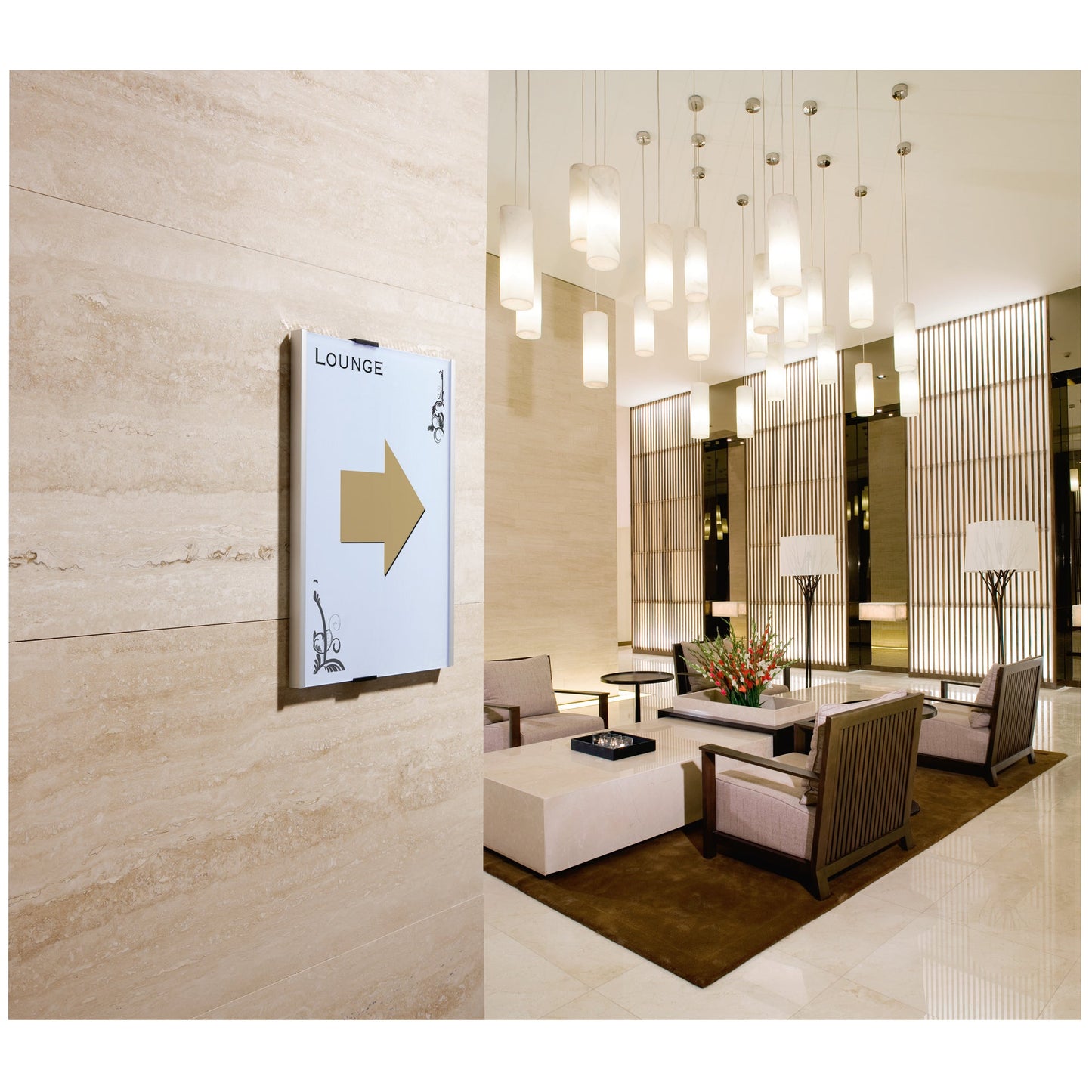 DURABLE Türschild INFO SIGN 210 x 297 mm (B x H) Aluminium/Acryl silber metallic