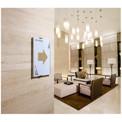 DURABLE Türschild INFO SIGN 210 x 297 mm (B x H) Aluminium/Acryl silber metallic