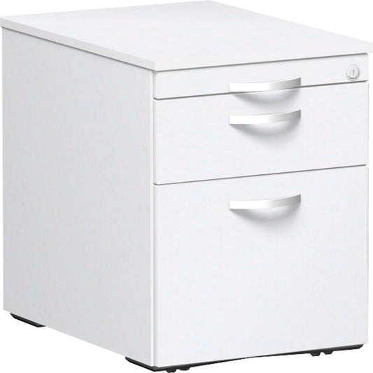 Geramöbel Rollcontainer Flex 438 x 565 x 600 mm (B x H x T) 3 Schubladen Dreischicht-Feinspan, Melaminharz beschichtet weiß
