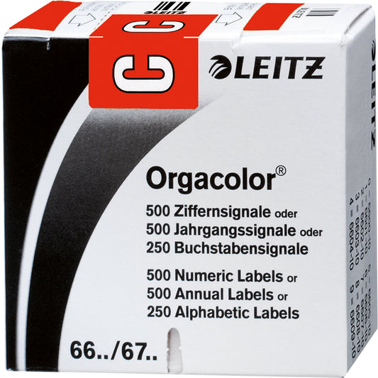Leitz Buchstabensignal Orgacolor® Leitz Orgacolor® Registratursysteme C selbstklebend Kunstdruckpapier rot