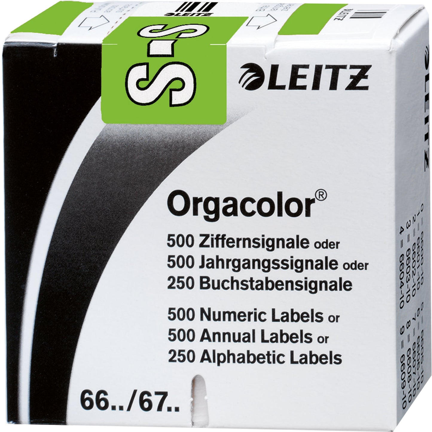 Leitz Buchstabensignal Orgacolor® Leitz Orgacolor® Registratursysteme S selbstklebend Kunstdruckpapier grün