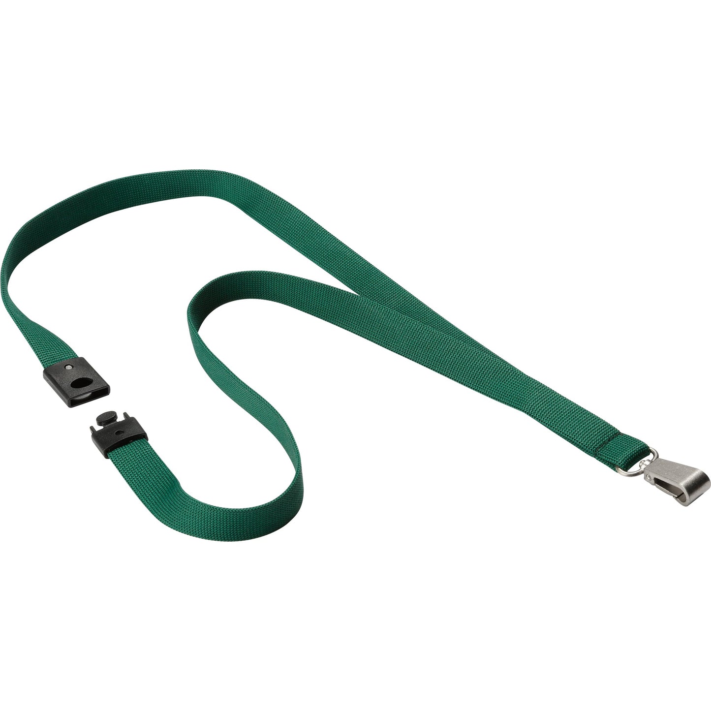 DURABLE Textilband SOFT COLOUR DURABLE Ausweishalter 1,5 x 44 cm (B x L) Sicherheitsverschluss Karabinerhaken dunkelgrün/petrol 10 St./Pack.