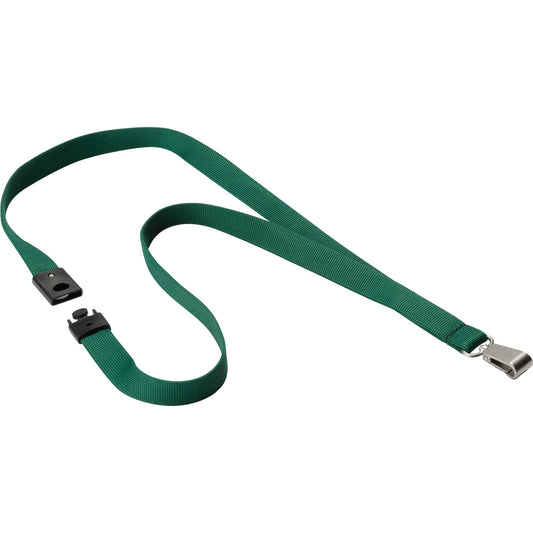 DURABLE Textilband SOFT COLOUR DURABLE Ausweishalter 1,5 x 44 cm (B x L) Sicherheitsverschluss Karabinerhaken dunkelgrün/petrol 10 St./Pack.