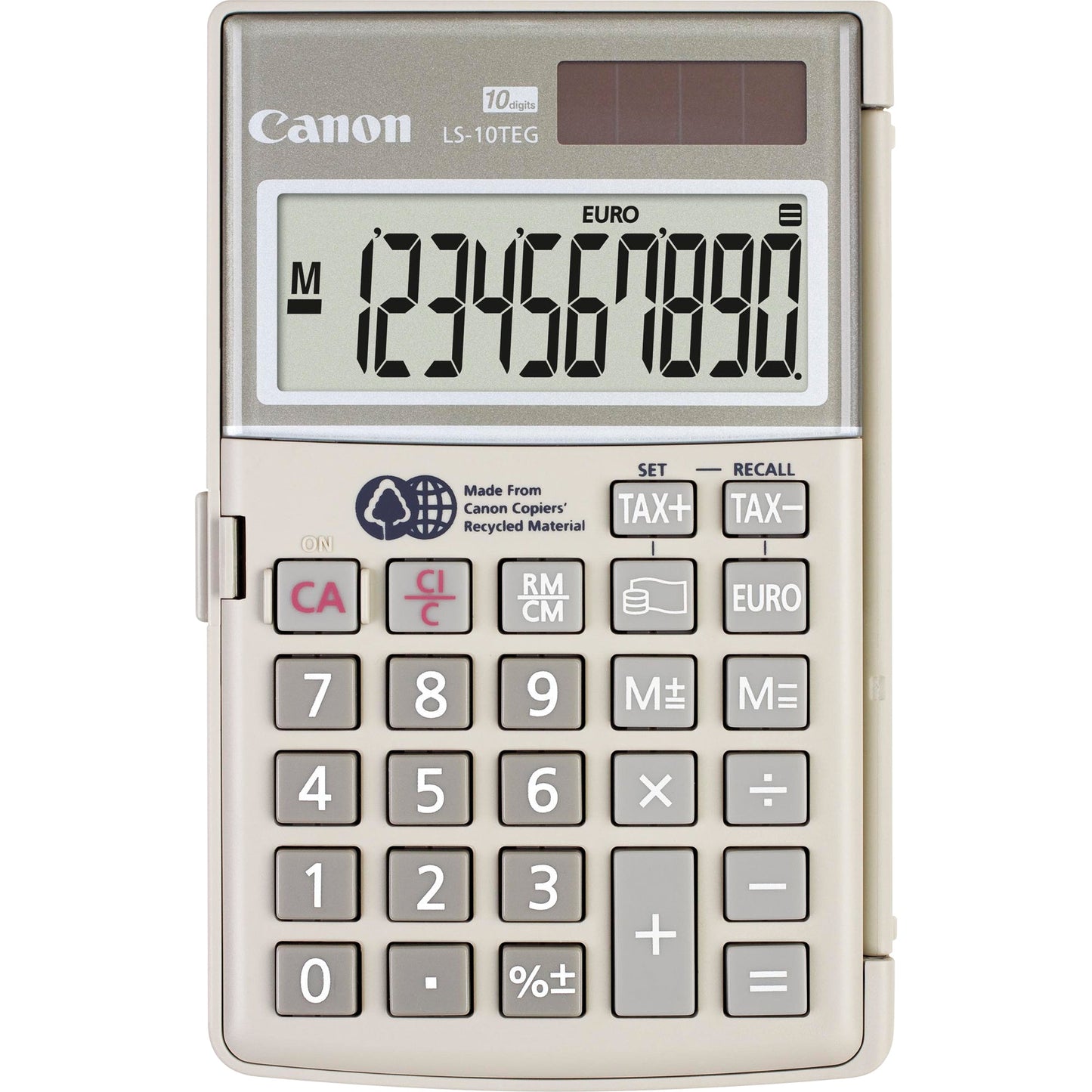 Canon Taschenrechner LS-10TEG 1 x 10-stellig grau Batterie, Solar-Energie
