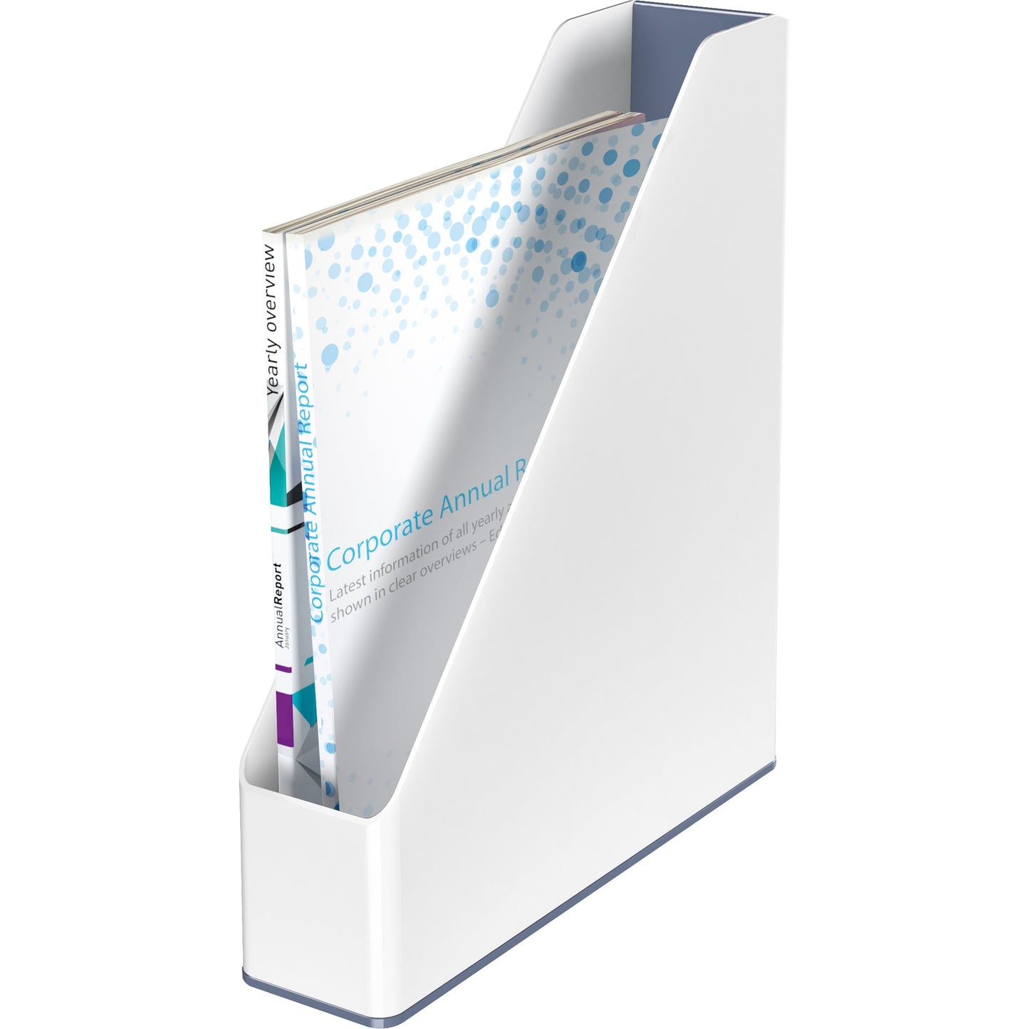 Leitz Stehsammler WOW Duo Colour 7,3 x 31,8 x 27,2 cm (B x H x T) DIN A4 Werkstoff: Polystyrol grau/weiß