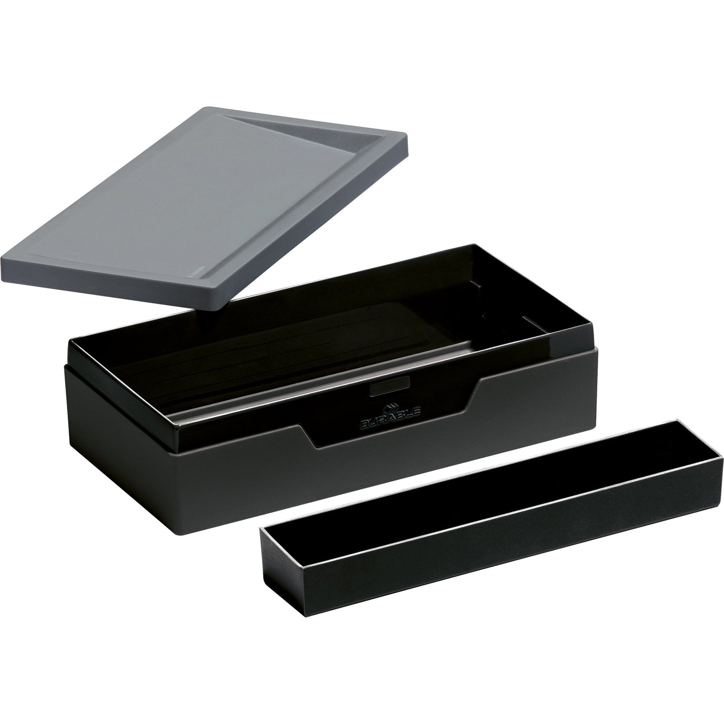 DURABLE Stiftschale VARICOLOR® JOB CASE 12,2 x 6,2 x 23,5 cm (B x H x T) ABS Kunststoff anthrazit 2 Fächer