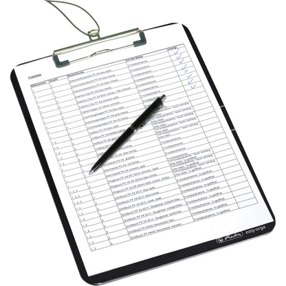 Herlitz Klemmbrett easy orga to go 22,5 x 31,5 cm (B x H) DIN A4 Polystyrol opak schwarz