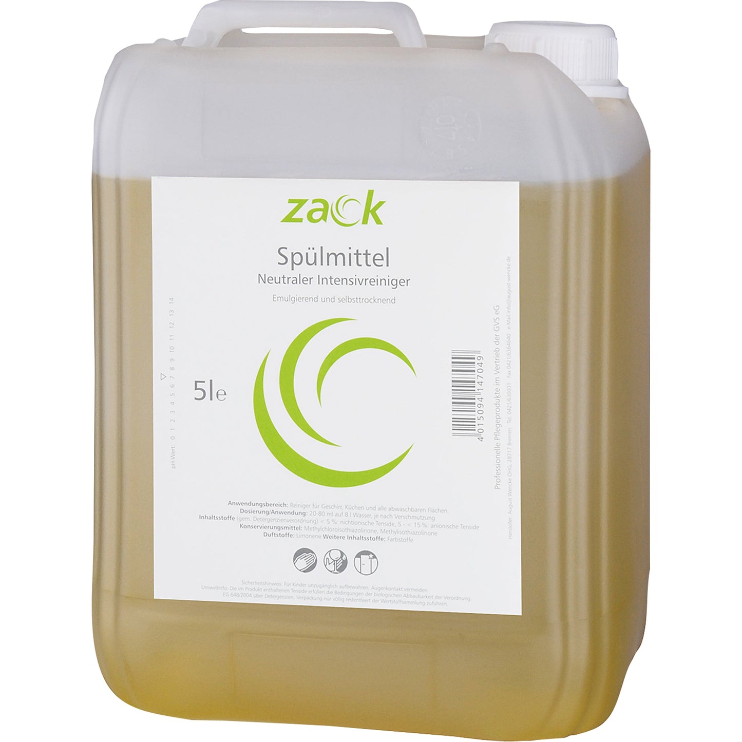 zack Geschirrspülmittel Zitro Kunststoff 5l