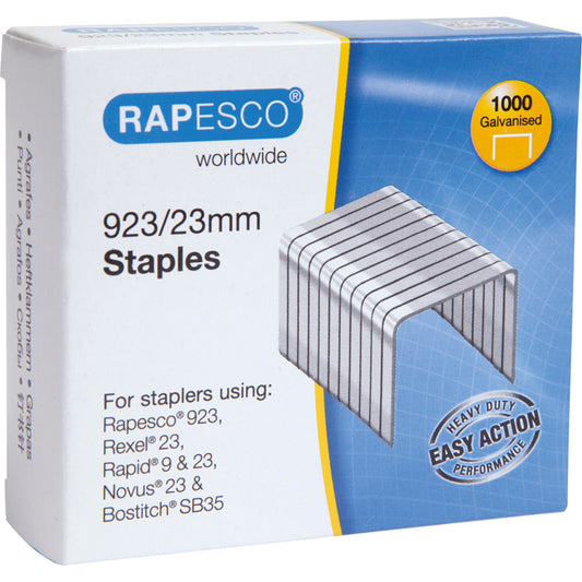 RAPESCO Heftklammer 923/23 Rapesco® 923, Rapid® 9, -23, Rexel® 23, Novus® 23, Bostitch® SB35 1.000 St./Pack.