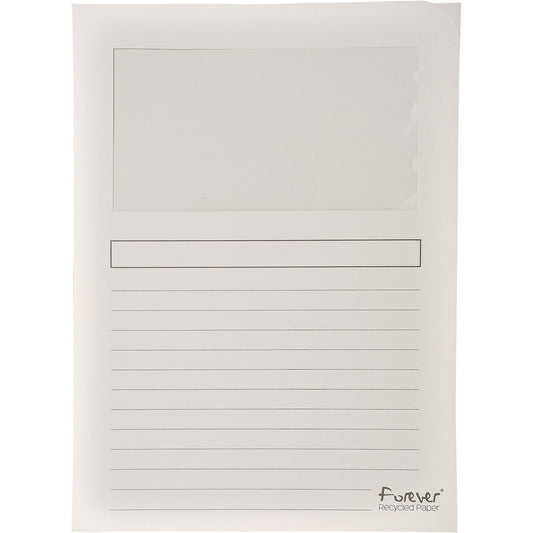 Exacompta Sichtmappe Forever® DIN A4 130g/m² Recyclingkarton weiß 100 St./Pack.