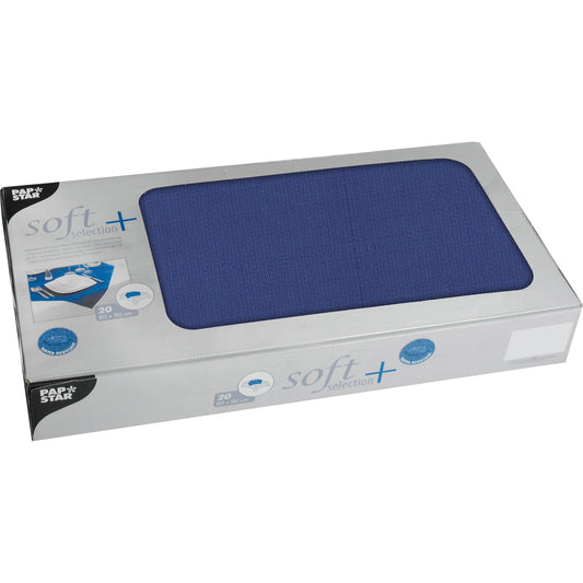 PAPSTAR Mitteldecke Soft Selection Plus 80 x 80 cm (B x L) Polypropylen-Vlies, 100 % recyclebar dunkelblau 20 St./Pack.