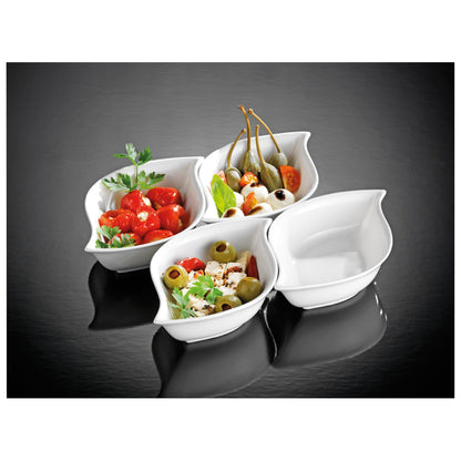Esmeyer® Servierschale JOLIE 16 x 10 x 4 cm (B x H x L) Porzellan weiß 4 St./Pack.