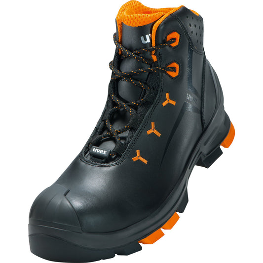 uvex Sicherheitsstiefel uvex 2 45 knöchelhoch Leder schwarz/orange
