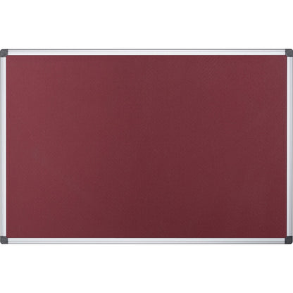 Bi-office Pinnwand 180 x 120 cm (B x H) Maße der Oberfläche: 176 x 116 cm (B x H) Filz Material des Rahmens: Aluminium burgunderrot