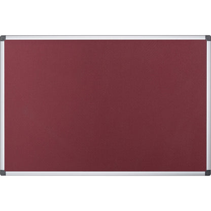 Bi-office Pinnwand 120 x 90 cm (B x H) Maße der Oberfläche: 116 x 86 cm (B x H) Filz Material des Rahmens: Aluminium burgunderrot
