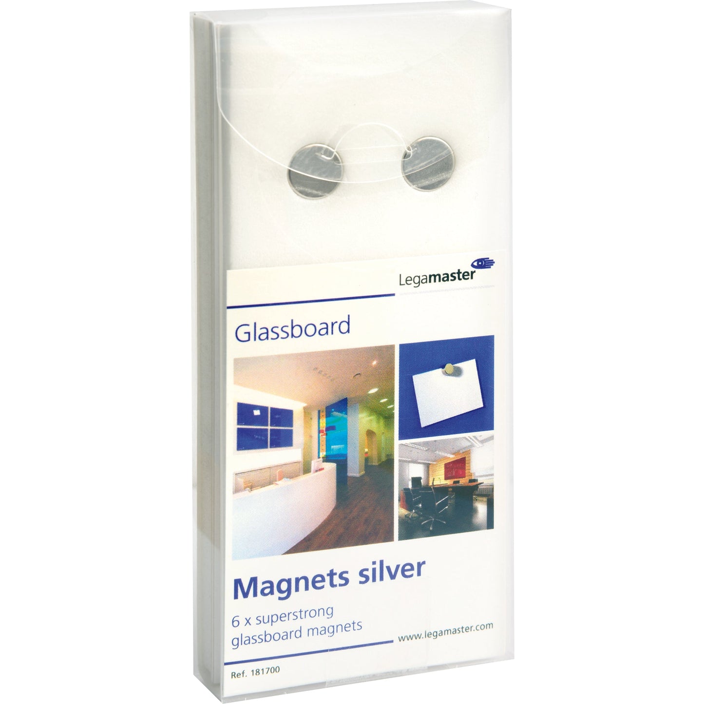 Legamaster Magnet 12mm 0,3kg silber 6 St./Pack.