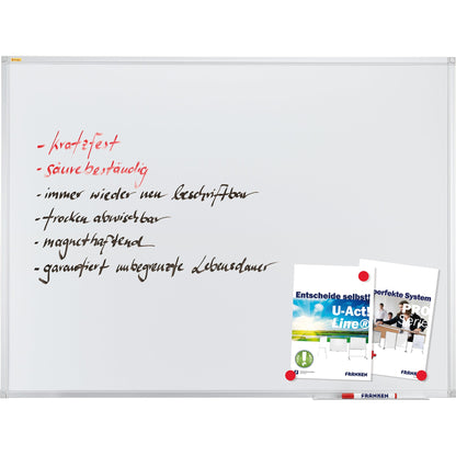 FRANKEN Whiteboard X-tra!Line Maße der Oberfläche: 300 x 120 cm (B x H) Tafel magnethaftend nicht beidseitig beschreibbar emailliert weiß