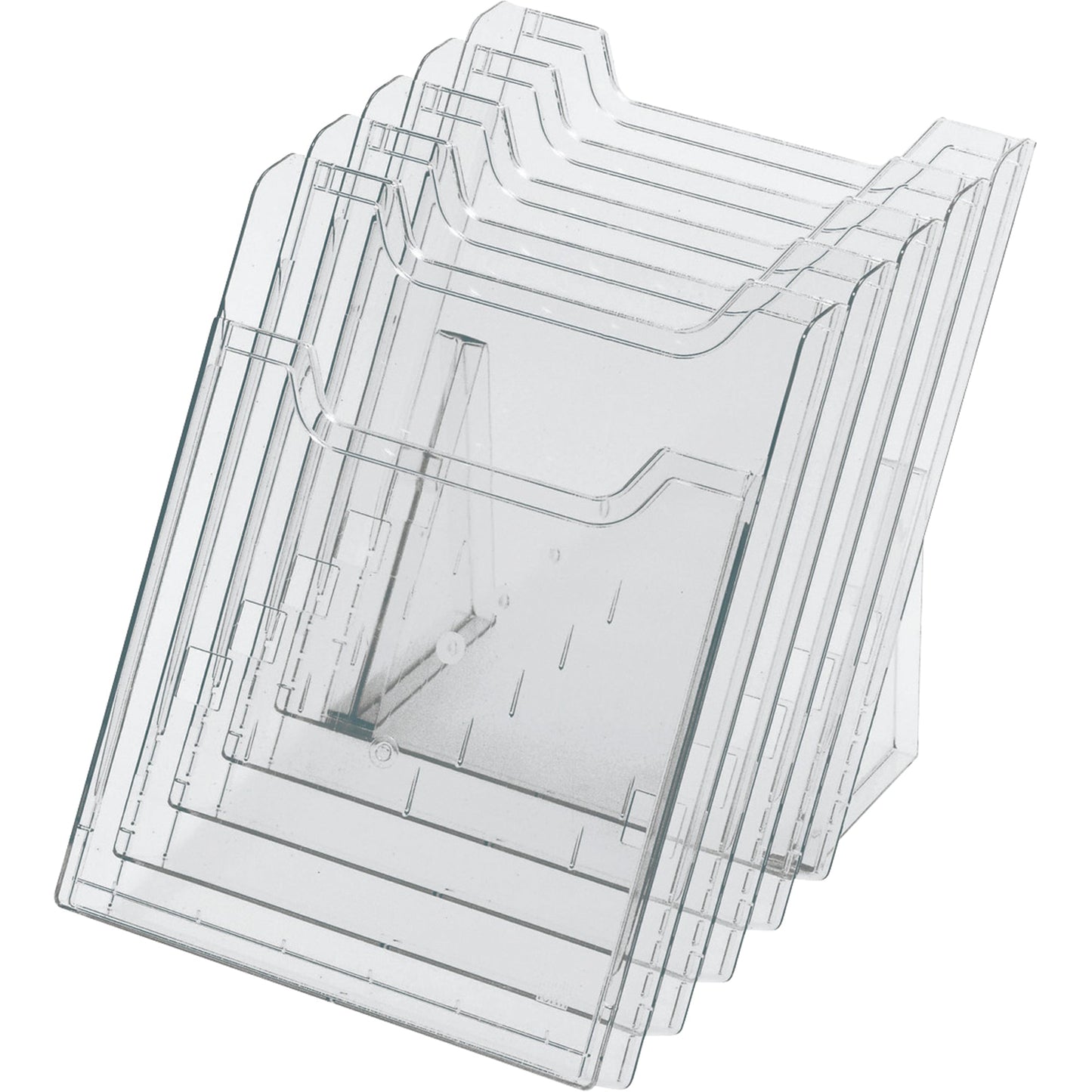 Exacompta Prospekthalter 34,5 x 23,8 x 25,9 cm (B x H x T) DIN A4 glasklar 5 Fächer