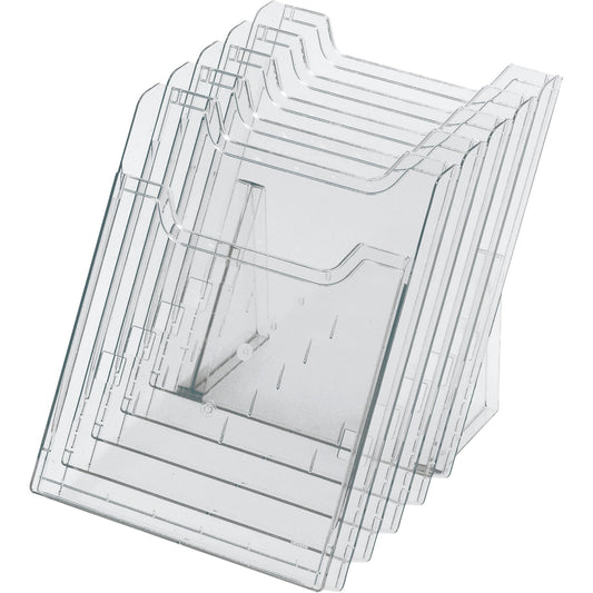 Exacompta Prospekthalter 34,5 x 23,8 x 25,9 cm (B x H x T) DIN A4 glasklar 5 Fächer