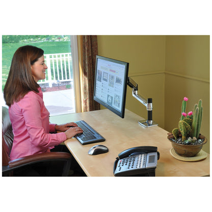 ERGOTRON Monitorschwenkarm LX 3,2-11,3kg Aluminium, poliert schwarz/silber