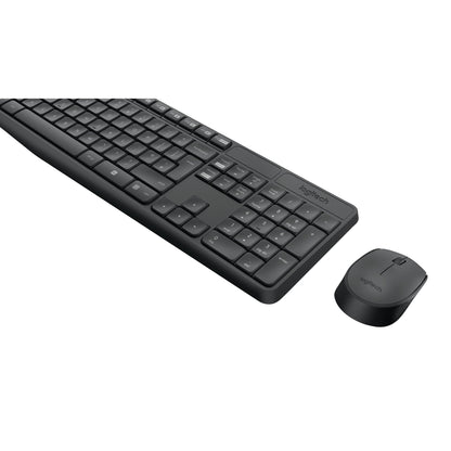 Logitech Tastatur-Maus-Set MK235 QWERTZ Windows® universell USB-A bis 10m inkl. Nano-USB-Empfänger schwarz