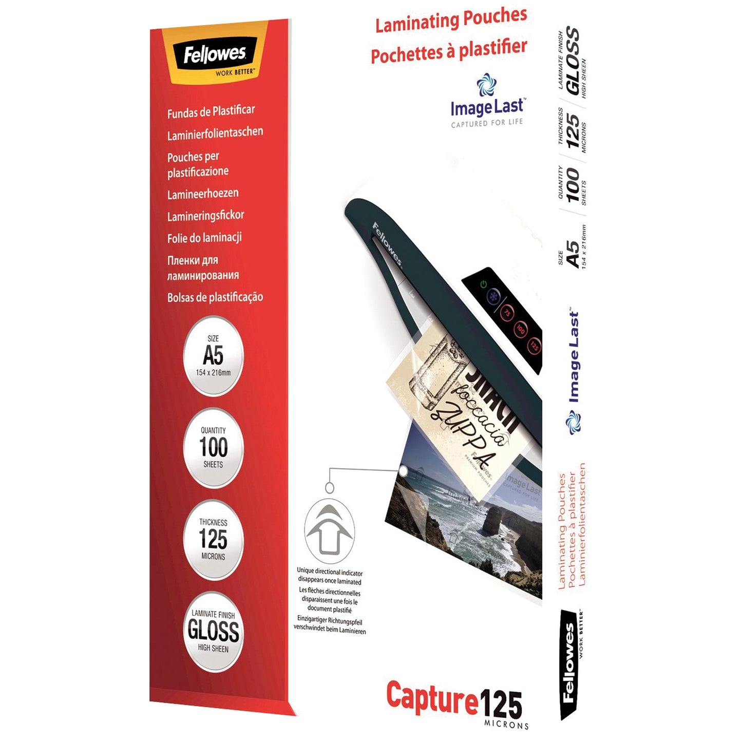 Fellowes® Laminierfolie ImageLastT Capture 125 160 x 216 mm (B x H) DIN A5 125µm glänzend 100 St./Pack.