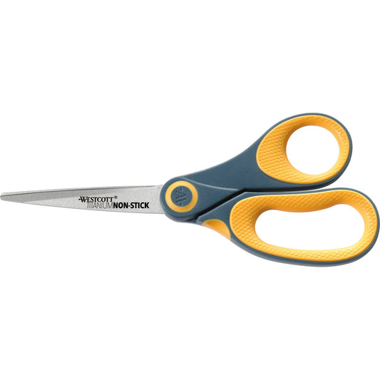 Westcott Universalschere Titanium Non Stick 204mm Rechtshänder Stahl grau/gelb