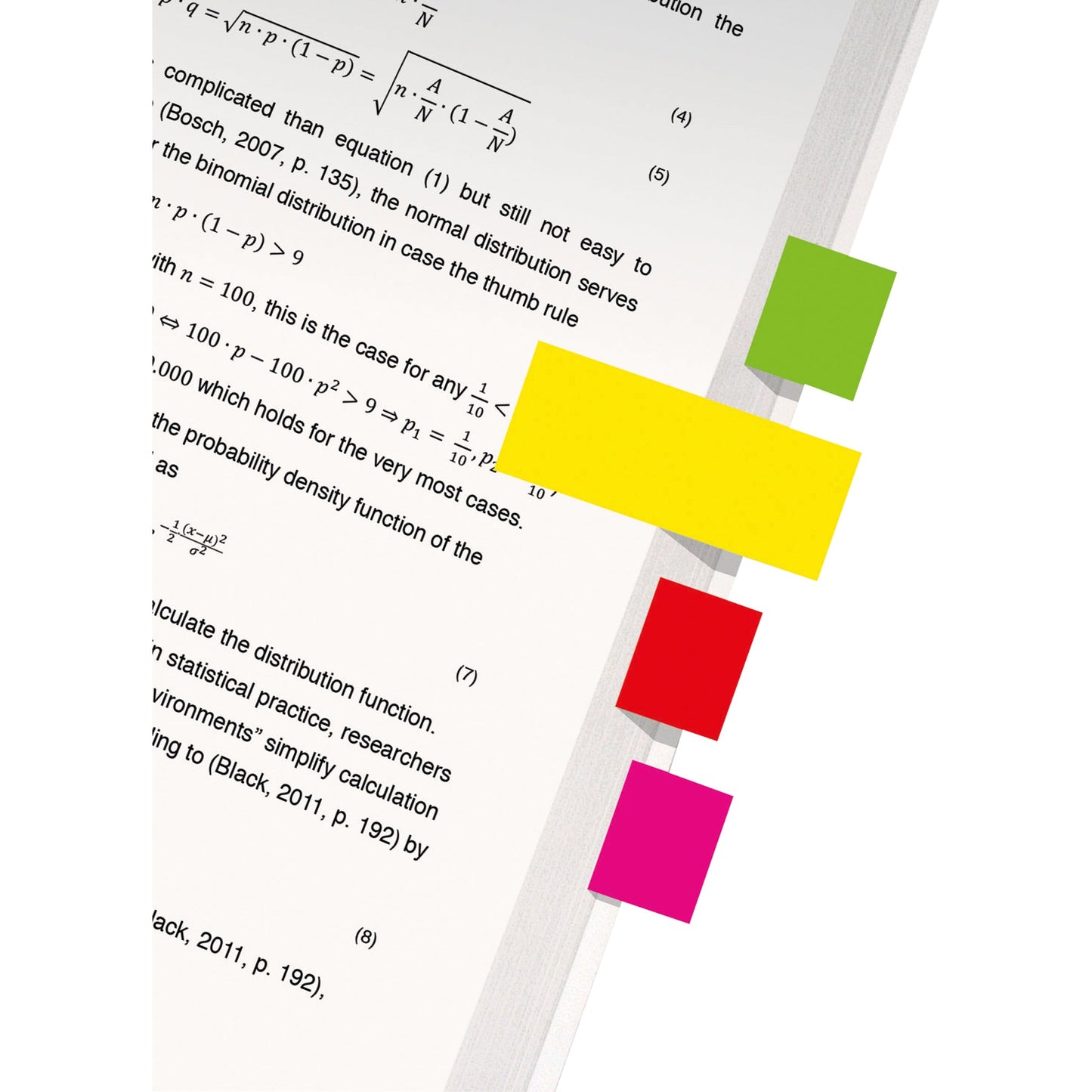 SIGEL Haftmarker Neon 50 x 12 mm (B x H) orange, gelb, rot, grün, pink 40 Bl./Block 5 Block/Pack.