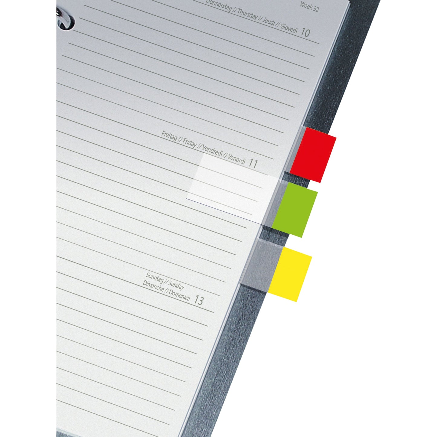 SIGEL Haftmarker Transparent 50 x 20 mm (B x H) rot, blau, gelb, grün 40 Bl./Block 4 Block/Pack.