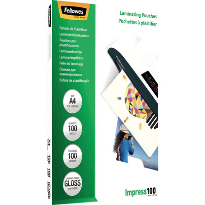 Fellowes® Laminierfolie Impress 100 210 x 297 mm (B x H) DIN A4 100µm glänzend 100 St./Pack.