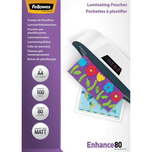 Fellowes® Laminierfolie Enhance 80 210 x 297 mm (B x H) DIN A4 80µm matt 100 St./Pack.