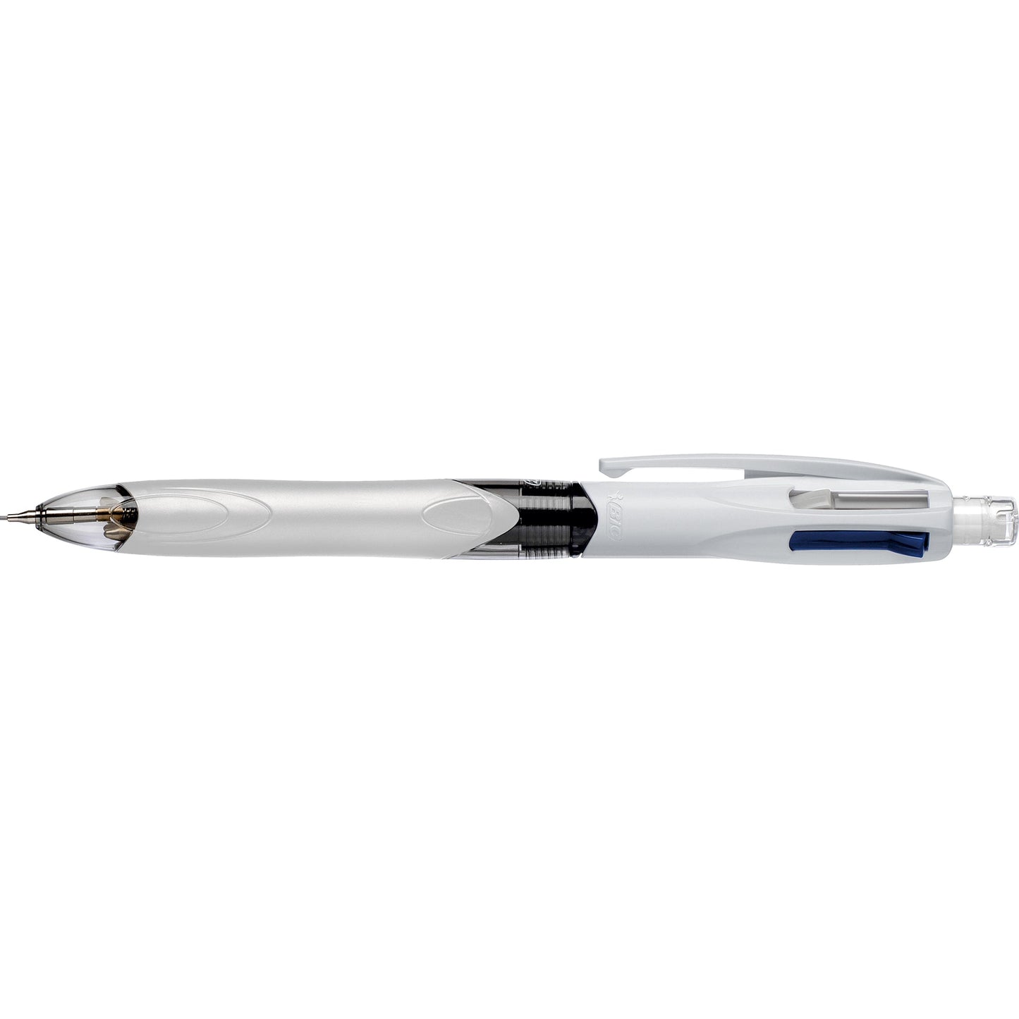 BIC® Mehrfarbkugelschreiber 4 Colours® 3+1 HB rot, blau, schwarz: 0,4 mm, Bleistift: 0,7mm rot, blau, schwarz Druckmechanik