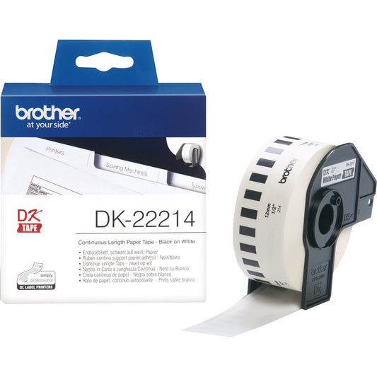 Brother Endlosetikett 12 mm x 30,5 m (B x L) Papier weiß