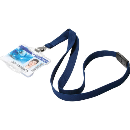 DURABLE Textilband SOFT COLOUR DURABLE Ausweishalter 1,5 x 44 cm (B x L) Sicherheitsverschluss Karabinerhaken nachtblau 10 St./Pack.