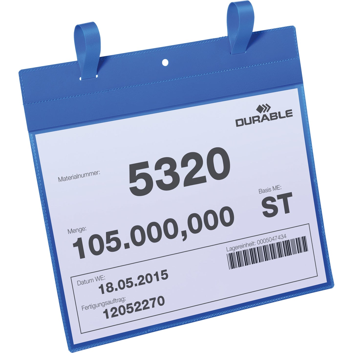 DURABLE Sichttasche DIN A4 quer Kunststoff dunkelblau 50 St./Pack.