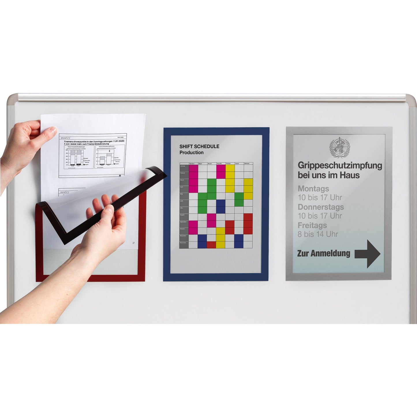 DURABLE Magnetrahmen DURAFRAME® MAGNETIC DIN A4 Polyethylen/Polypropylen schwarz 5 St./Pack.