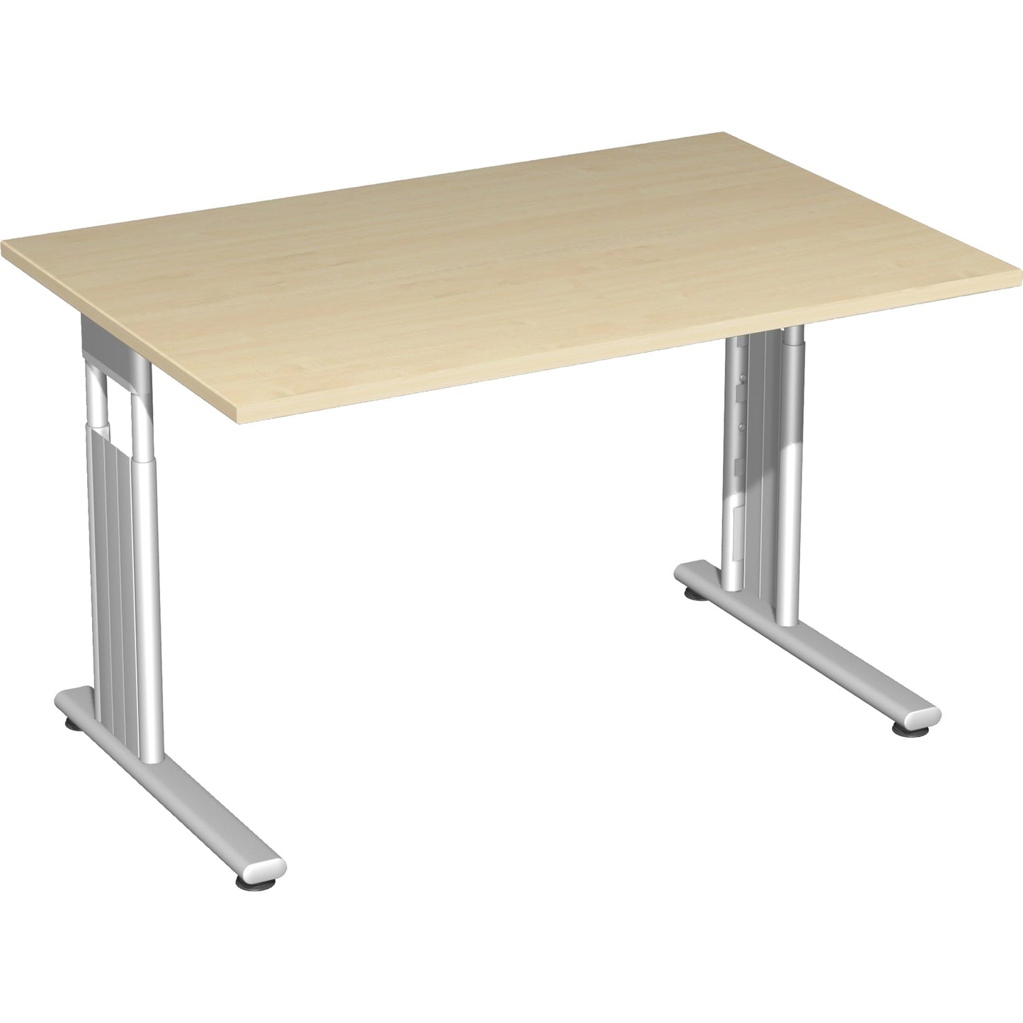 Geramöbel Schreibtisch C Fuß Flex Maße: 1.200 x 680-820 x 800 mm (B x H x T) Dreischicht-Feinspan ahorn