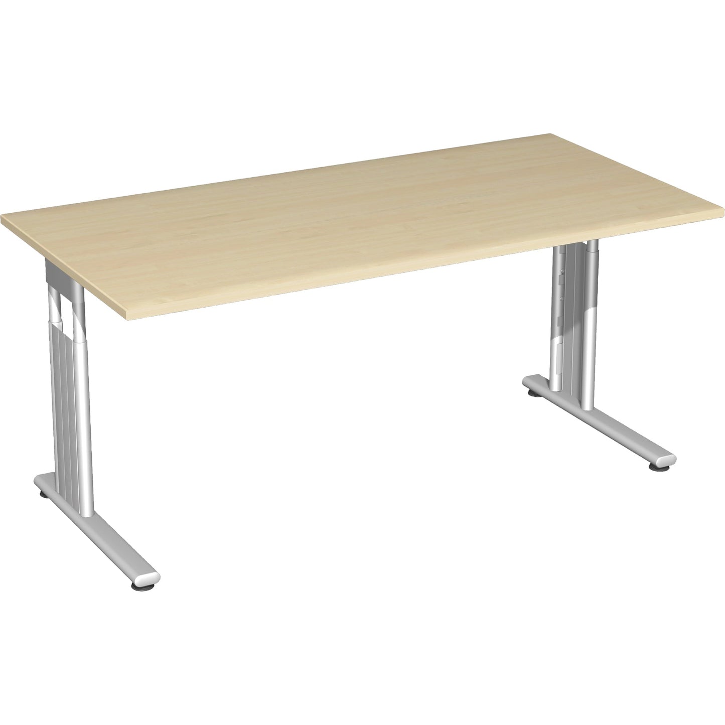 Geramöbel Schreibtisch C Fuß Flex Maße: 1.600 x 680-820 x 800 mm (B x H x T) Dreischicht-Feinspan ahorn