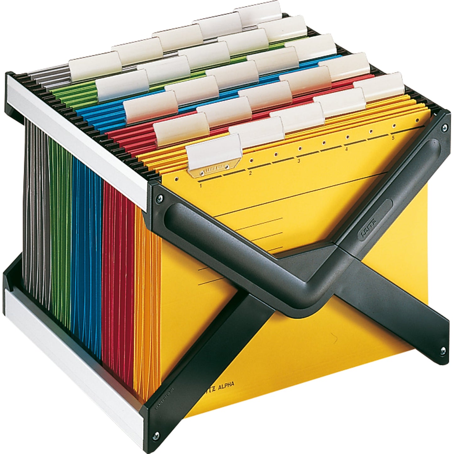 Leitz Hängekorb DIN A4 40 Hängemappen Polystyrol/Aluminium dunkelgrau